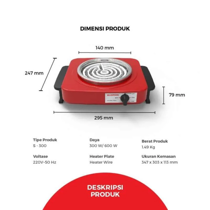 Maspion Kompor Listrik - S300